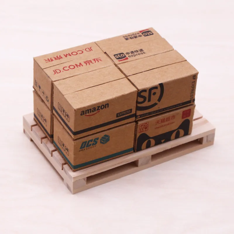 1/12 Scale Cardboard Boxes (Amazon Style) (5pcs) - Suitable for 6'" Inch Action Figures