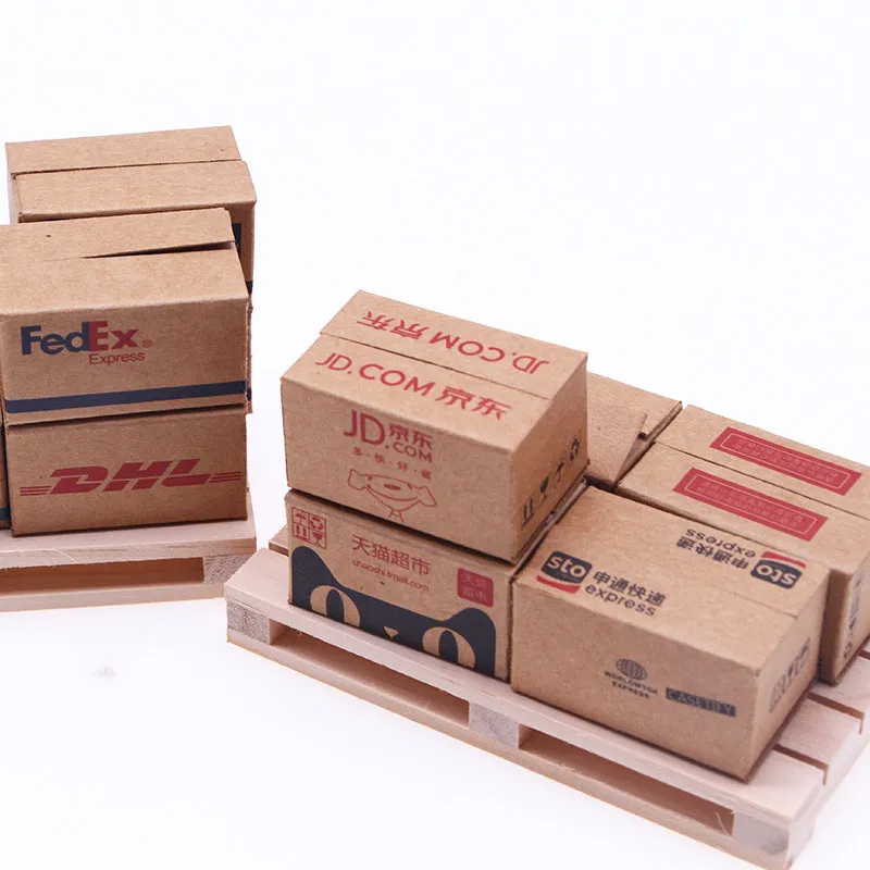 1/12 Scale Cardboard Boxes (DHL Style) (5pcs) - Suitable for 6'" Inch Action Figures