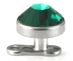 14g - 12g Internally Threaded 4mm Magnetic Jewel Top for Magnetic Base - Price Per 1