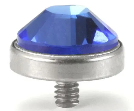 14g - 12g Internally Threaded 4mm Magnetic Jewel Top for Magnetic Base - Price Per 1