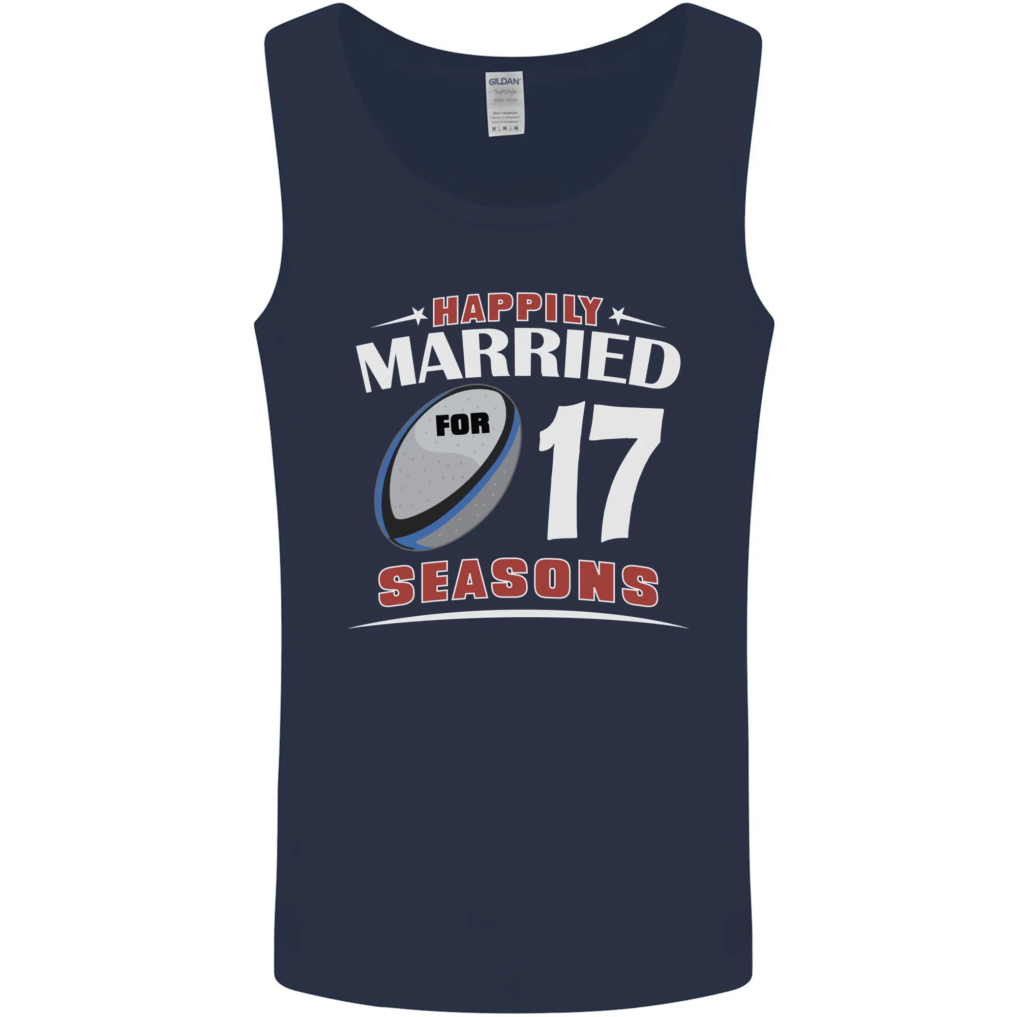 17 Year Wedding Anniversary 17th Rugby Mens Vest Tank Top