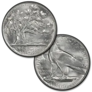 1935 Connecticut Silver Commemorative Half Dollar - Brilliant Uncirculated