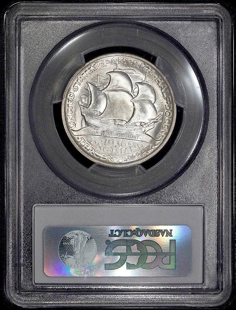 1936 Long Island Silver Commemorative Half Dollar - PCGS MS 63