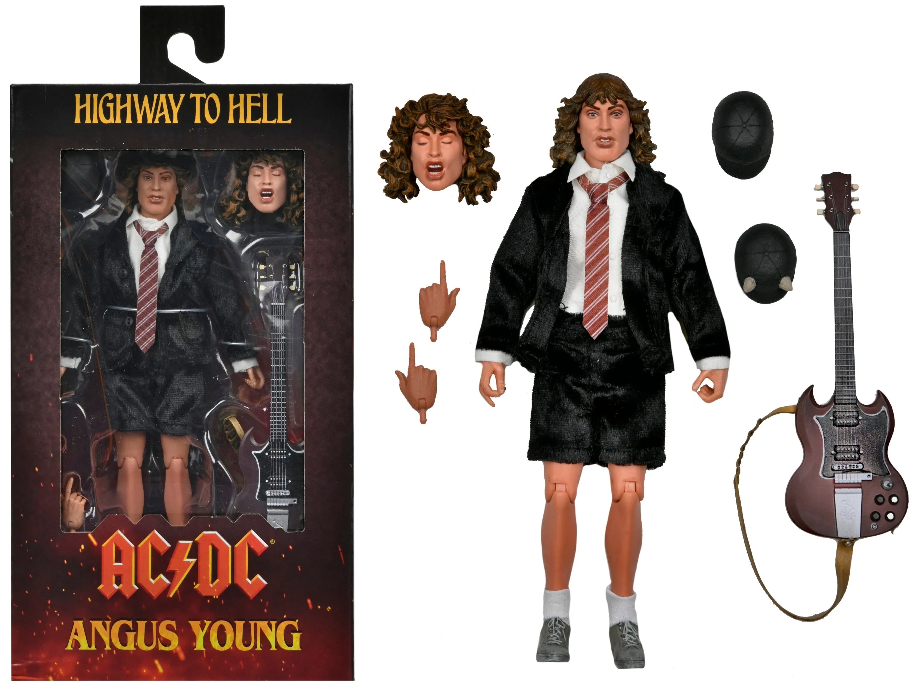 AC/DC Angus Young "Highway to Hell" 8” Clothed Action Figure - NECA