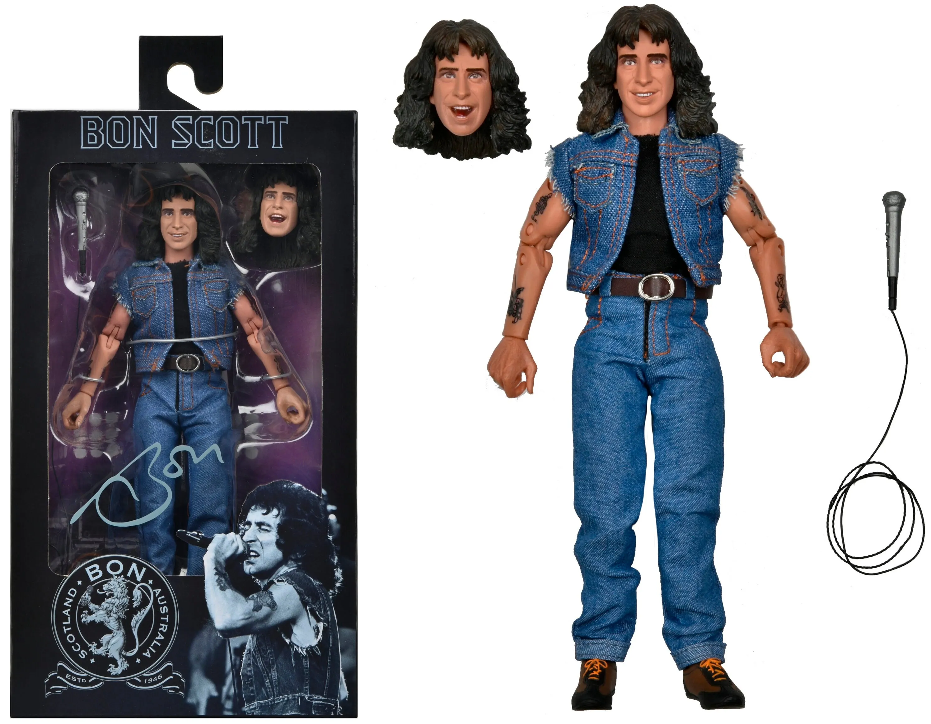 AC/DC Bon Scott "Highway to Hell" 8” Clothed Action Figure - NECA