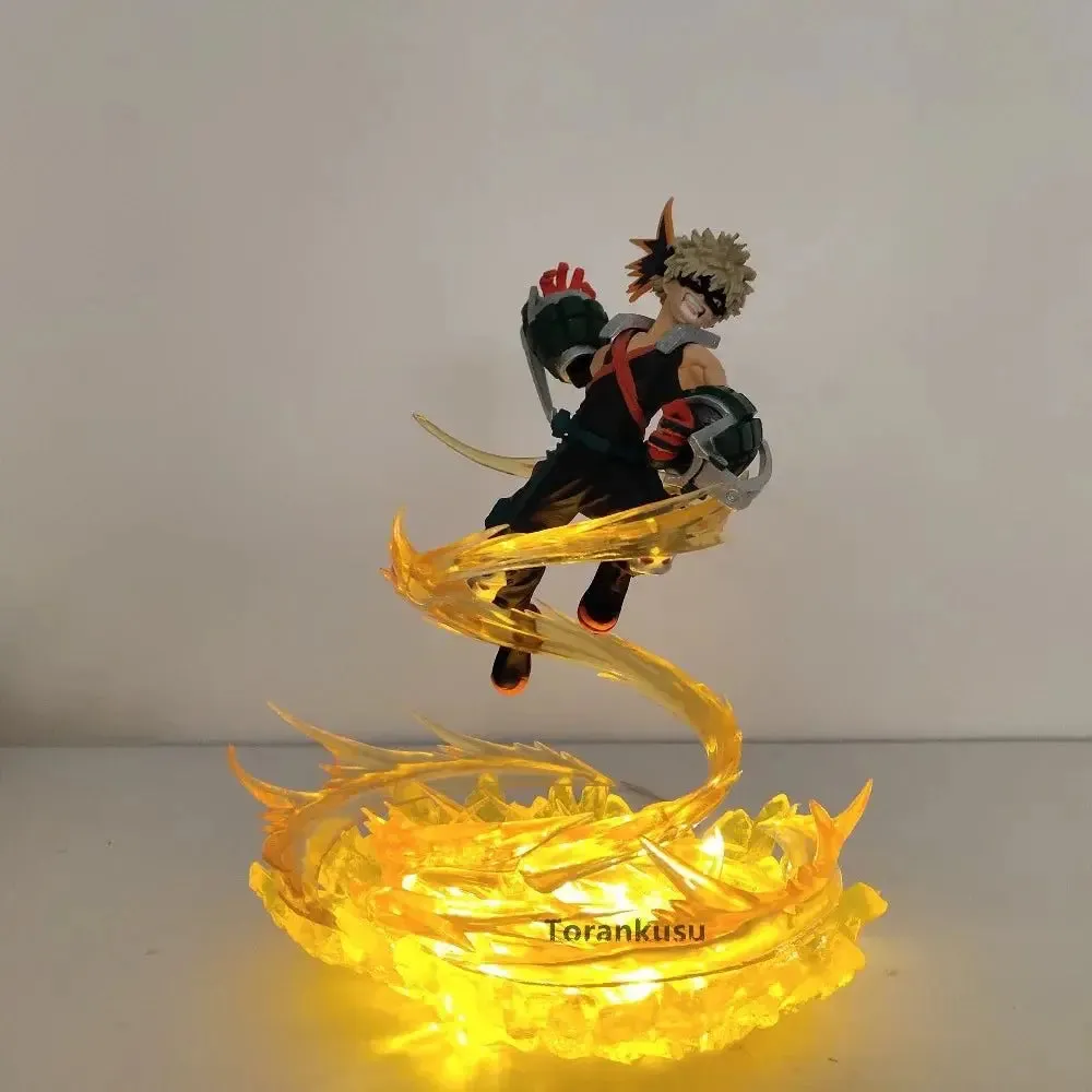 Bakugou Katsuki vs Midoriya Izuku Action Figures from My Hero Academia LED Toy