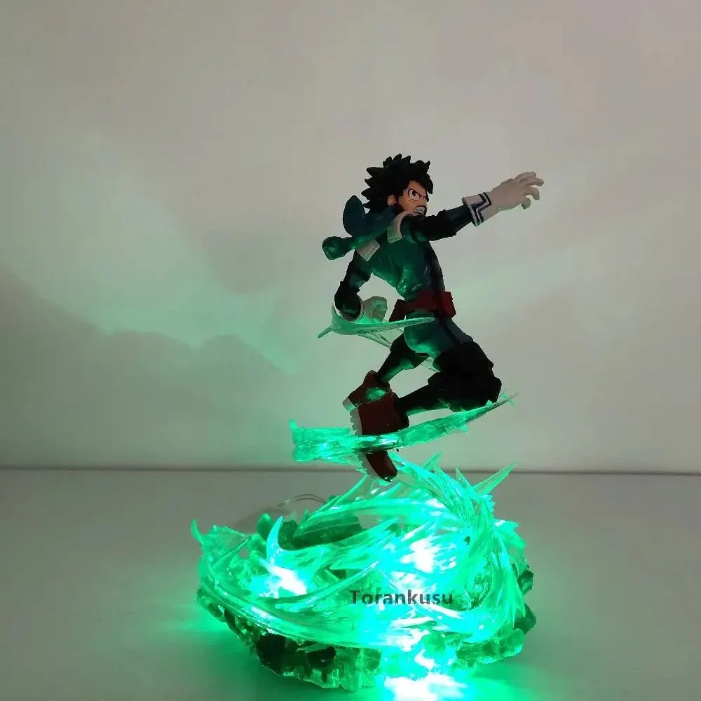 Bakugou Katsuki vs Midoriya Izuku Action Figures from My Hero Academia LED Toy