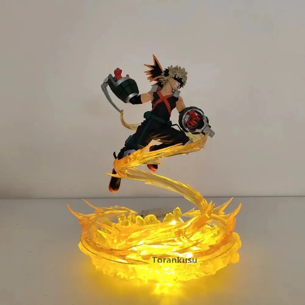 Bakugou Katsuki vs Midoriya Izuku Action Figures from My Hero Academia LED Toy