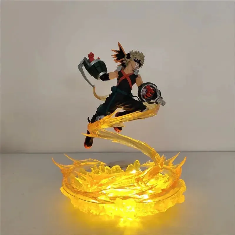 Bakugou Katsuki vs Midoriya Izuku Action Figures from My Hero Academia LED Toy