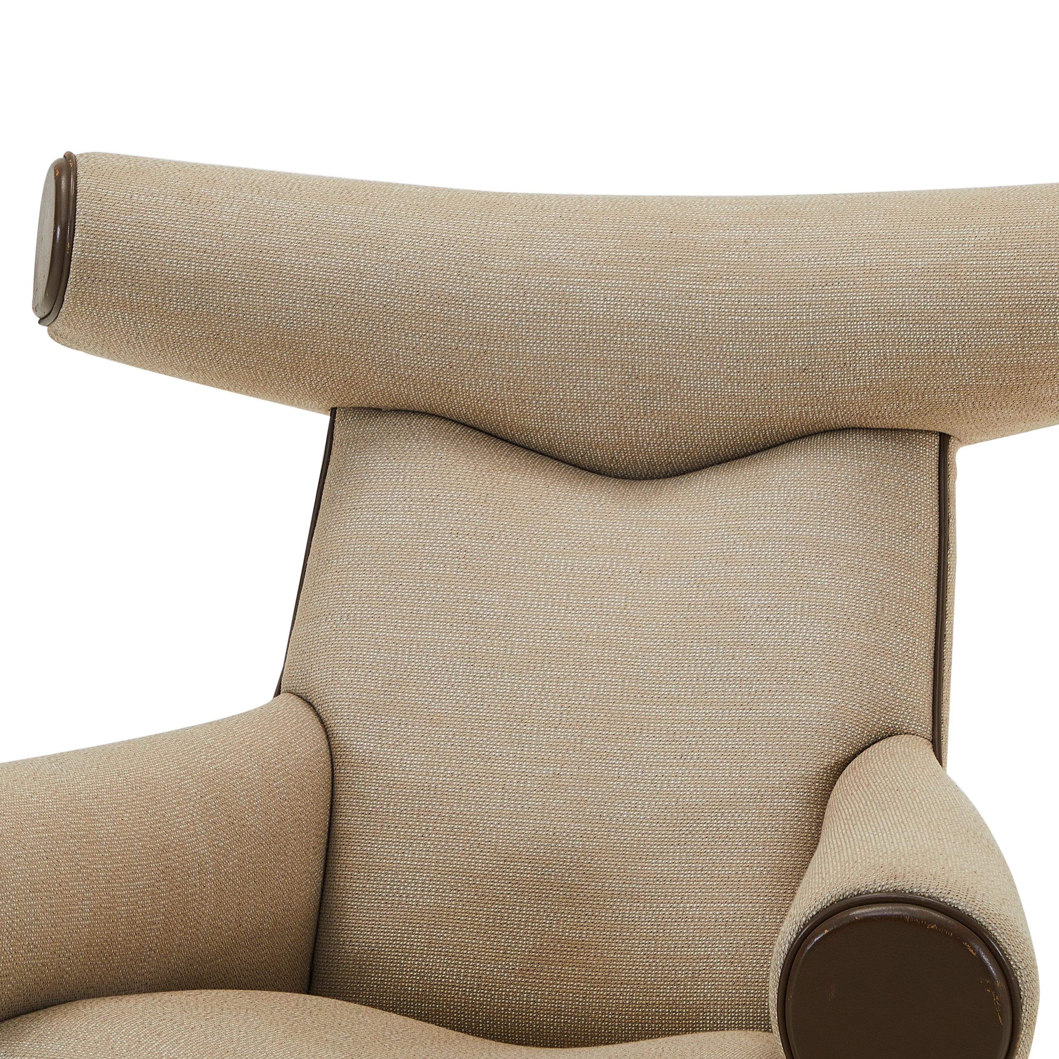 Beige & Brown Ox Lounge Chair