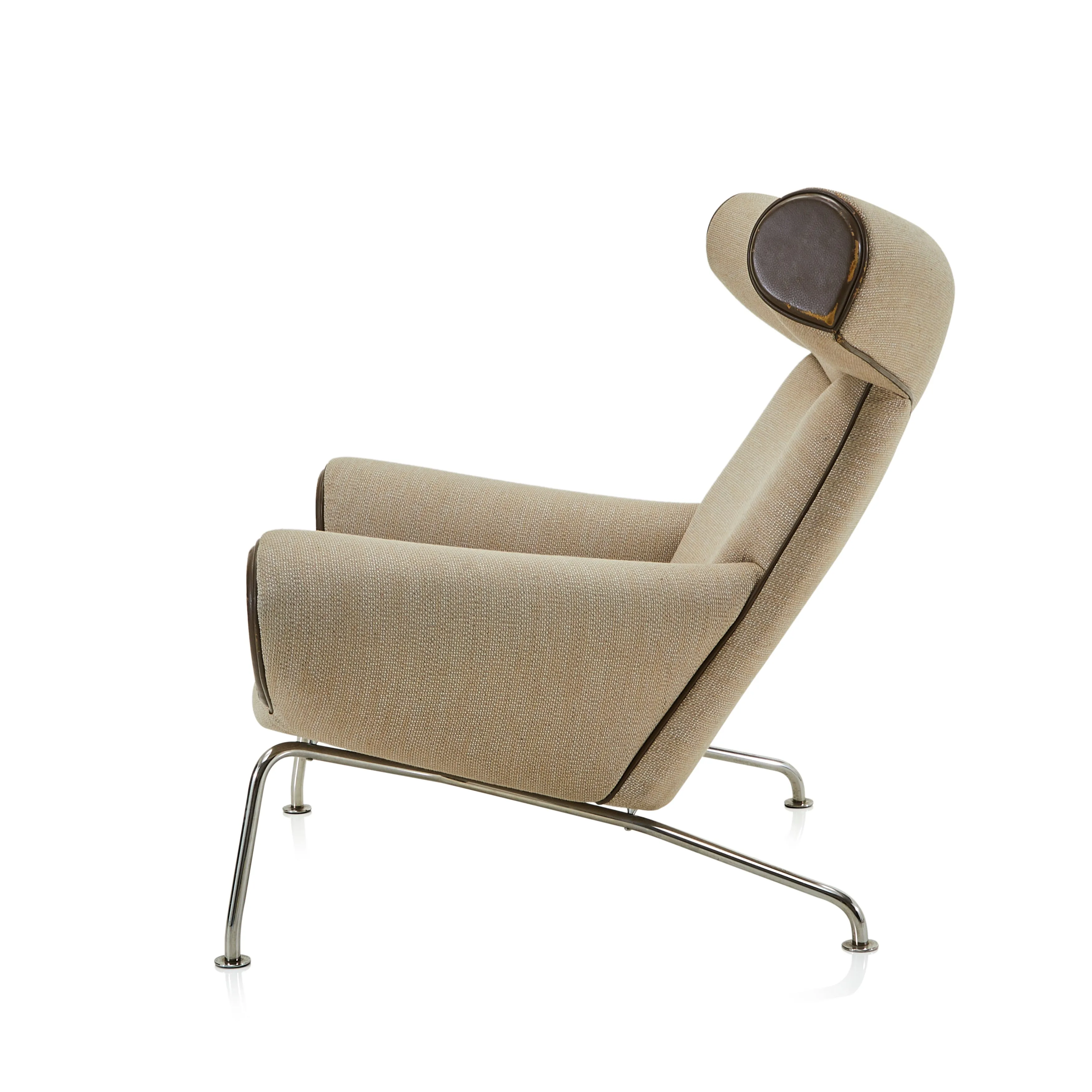 Beige & Brown Ox Lounge Chair