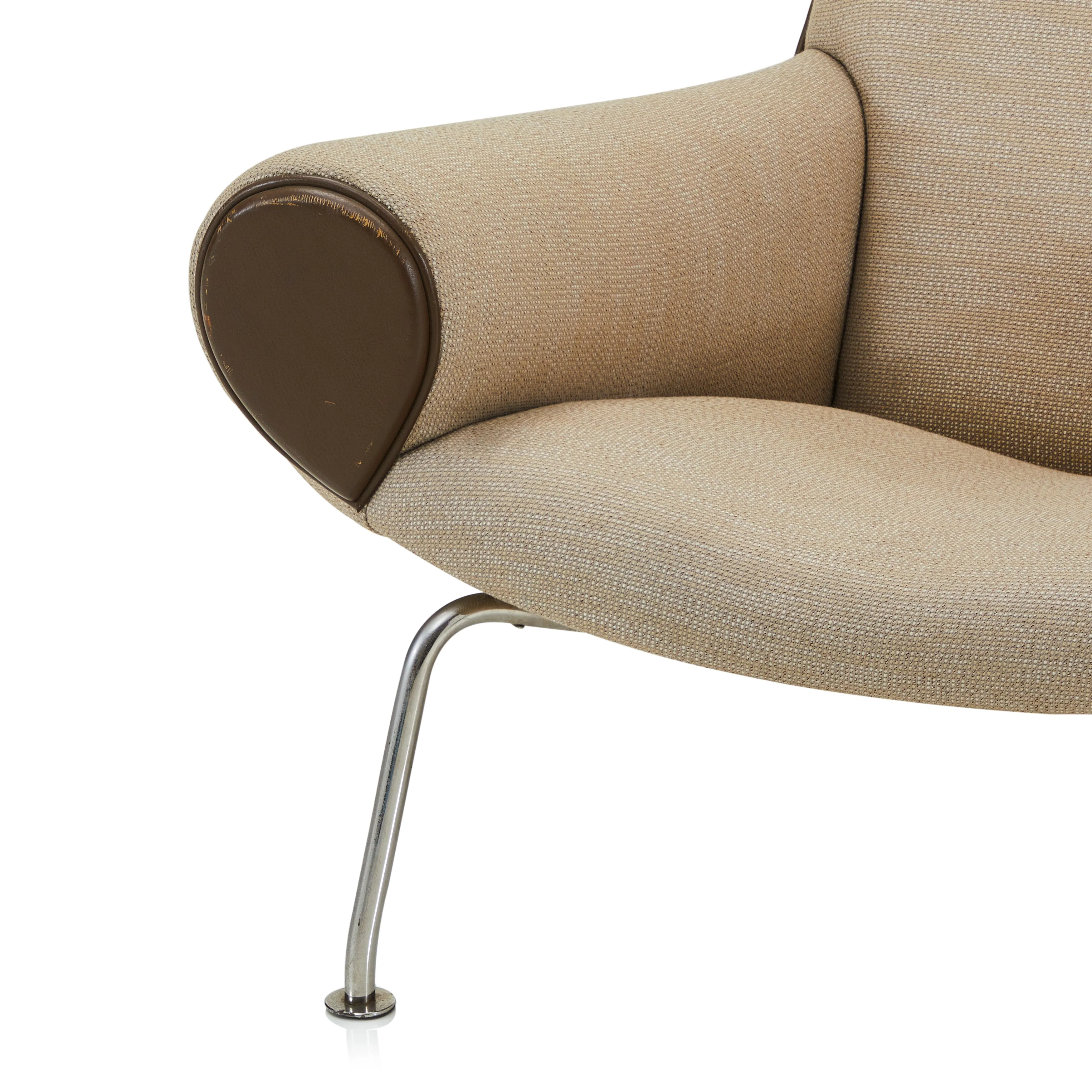 Beige & Brown Ox Lounge Chair