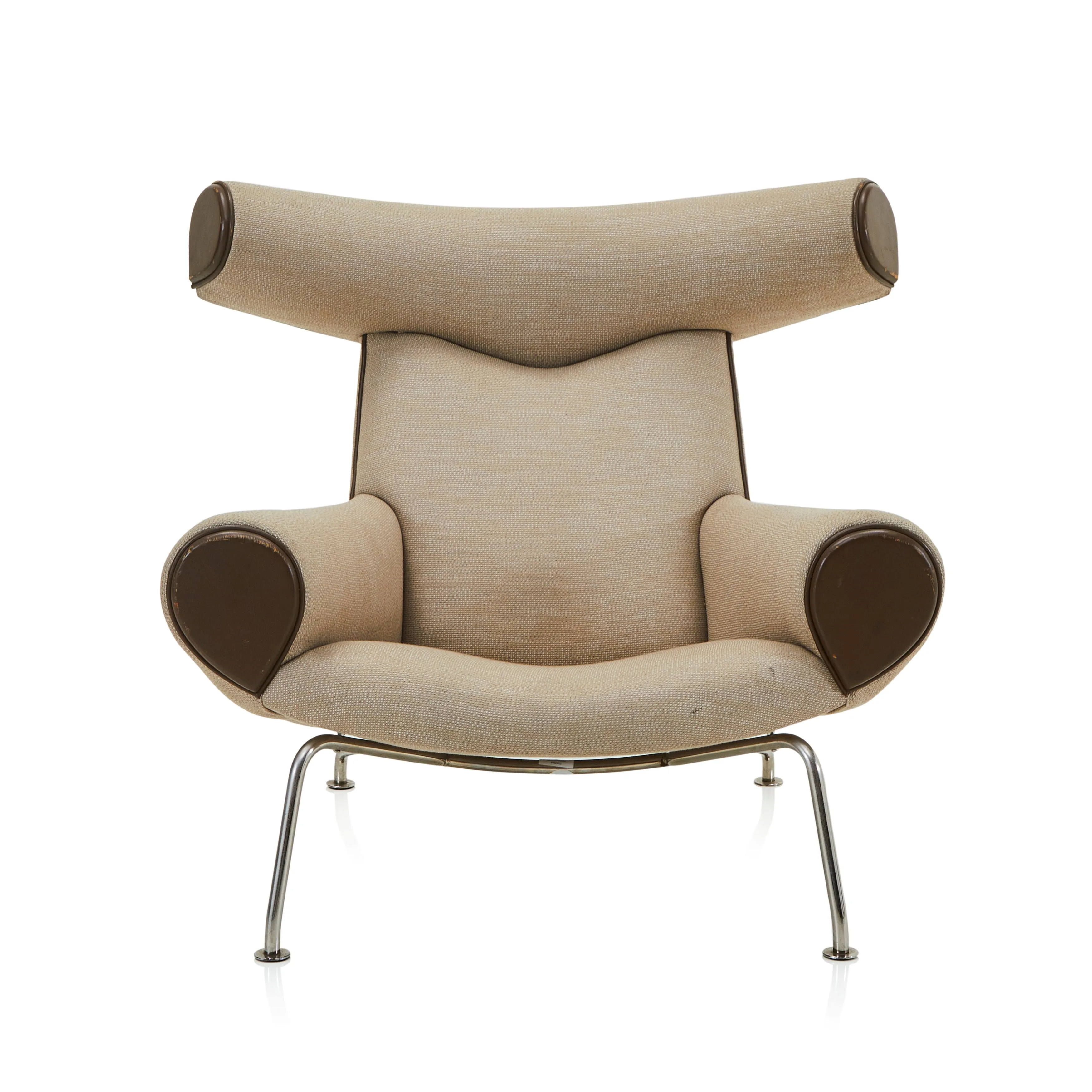 Beige & Brown Ox Lounge Chair