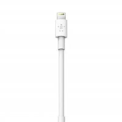 Belkin RockStar 3.5mm Audio to TPU Lightning Audio &  Charging Adapter - White