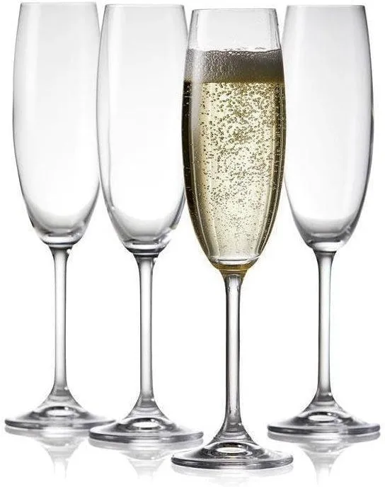 Bitz Champagne Glasses, Clear, 2 Pcs.