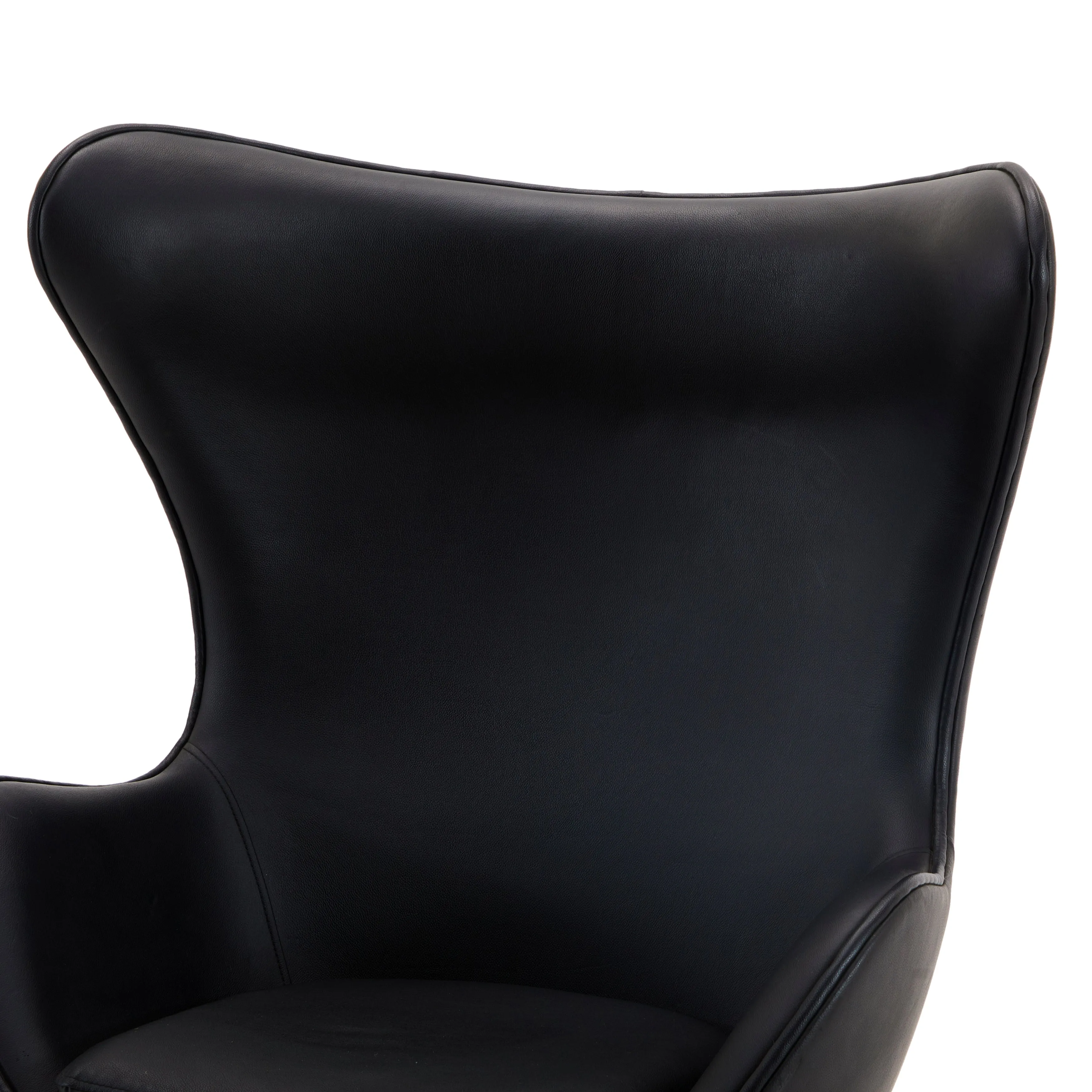 Black Leather Egg Chair