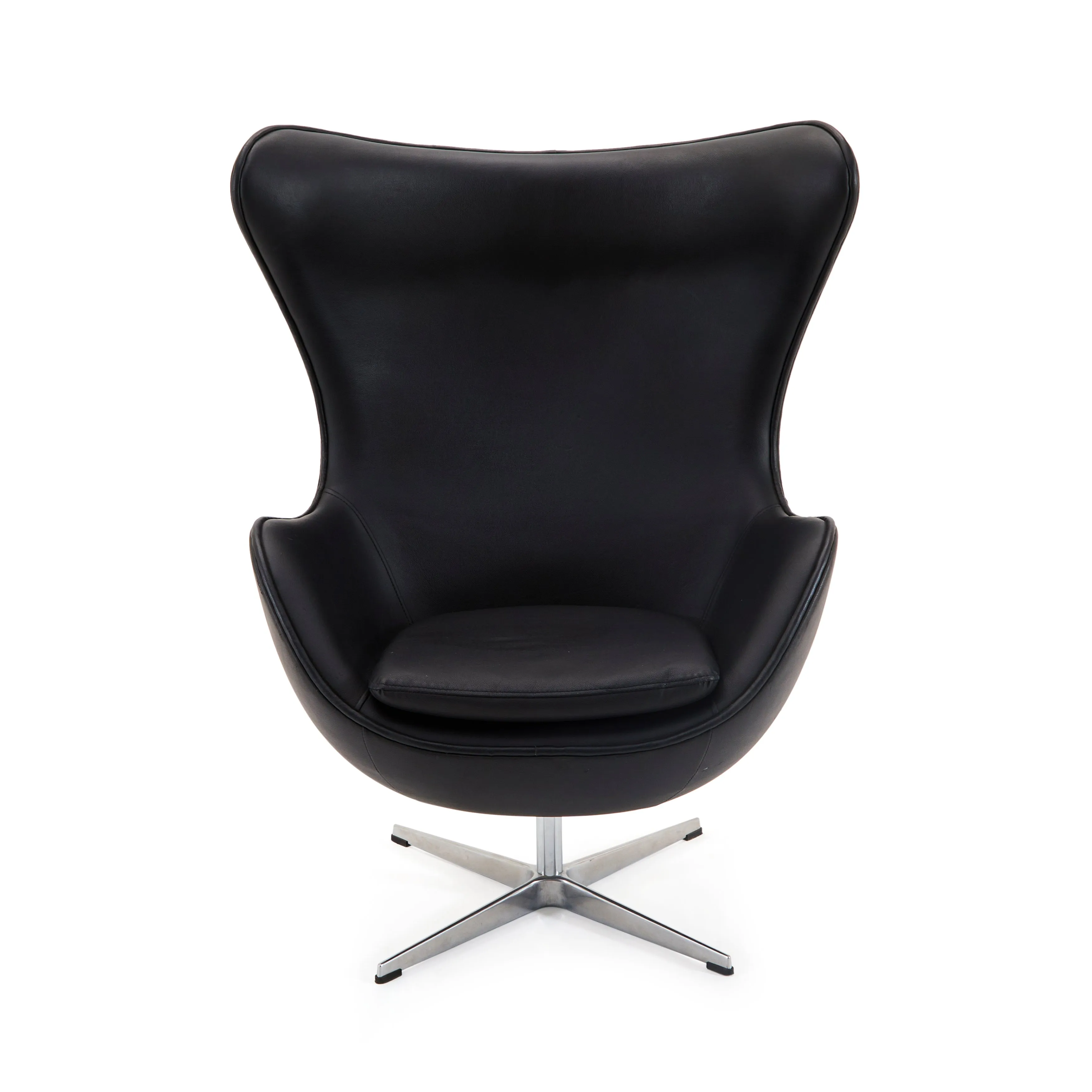 Black Leather Egg Chair