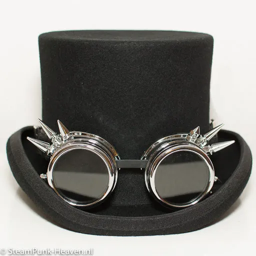 Black Steampunk Goggles With Spikes