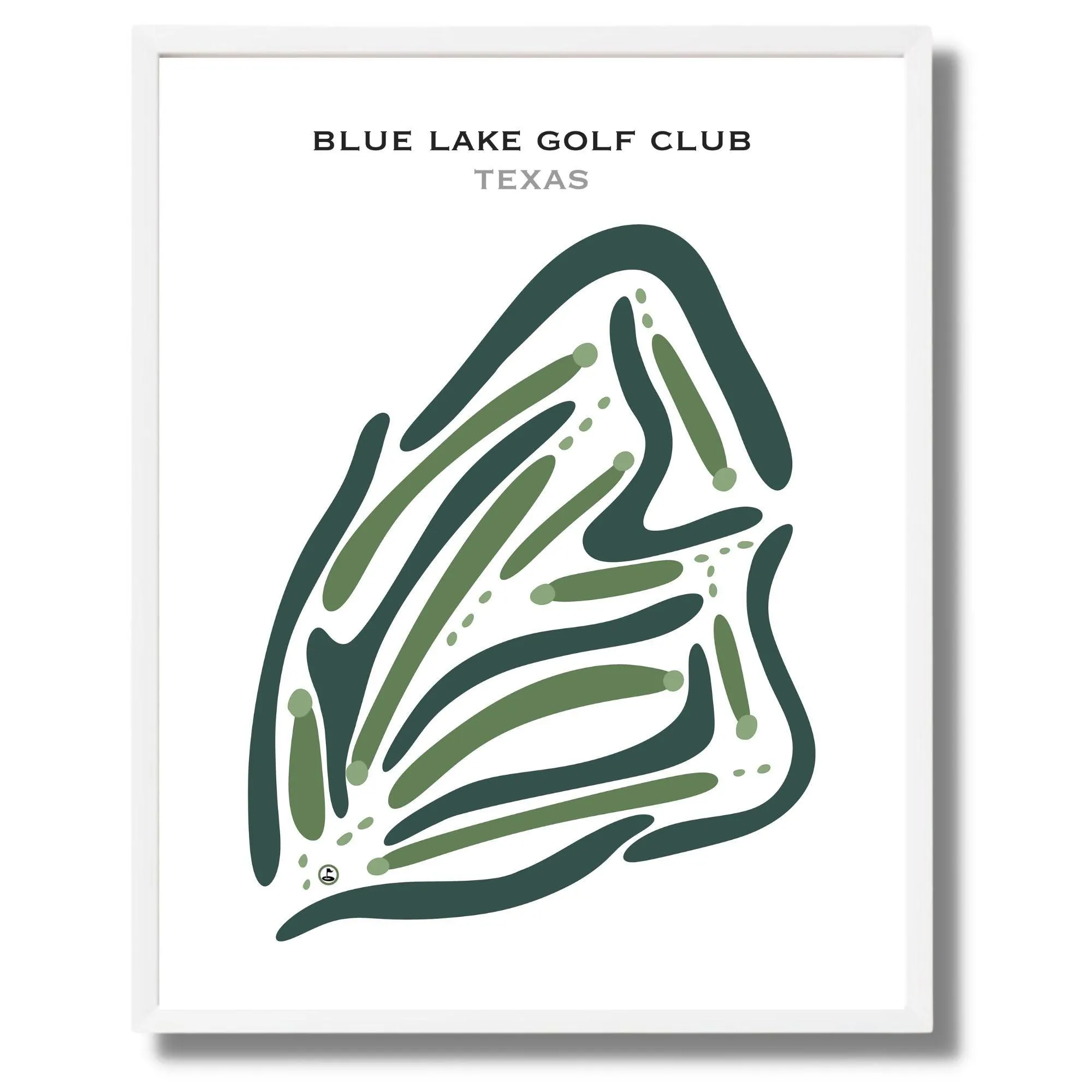 Blue Lake Golf Club, Texas - Printed Golf Courses