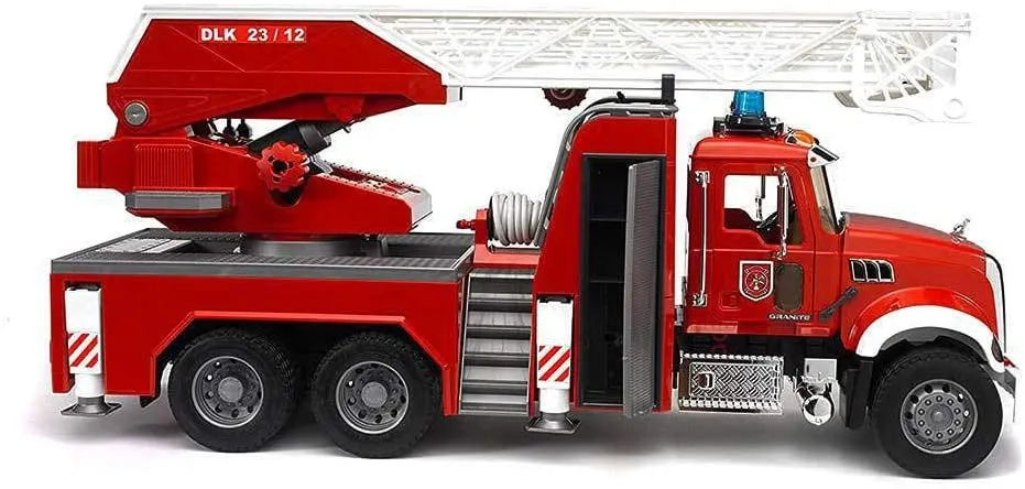 Bruder 02821 MACK Granite Fire Engine w/ Water Pump and Light & Sound 24.8 x 7.9 x 10.4 inch