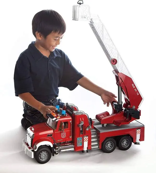 Bruder 02821 MACK Granite Fire Engine w/ Water Pump and Light & Sound 24.8 x 7.9 x 10.4 inch