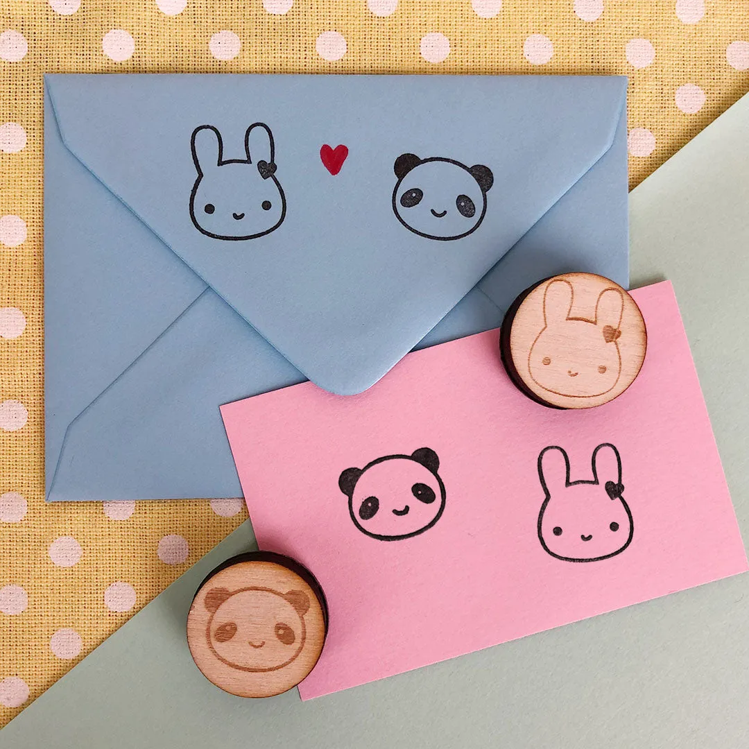 Bunny & Panda Kawaii Polymer Stamps