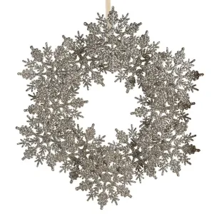 Champagne Glitter Snowflake Bauble