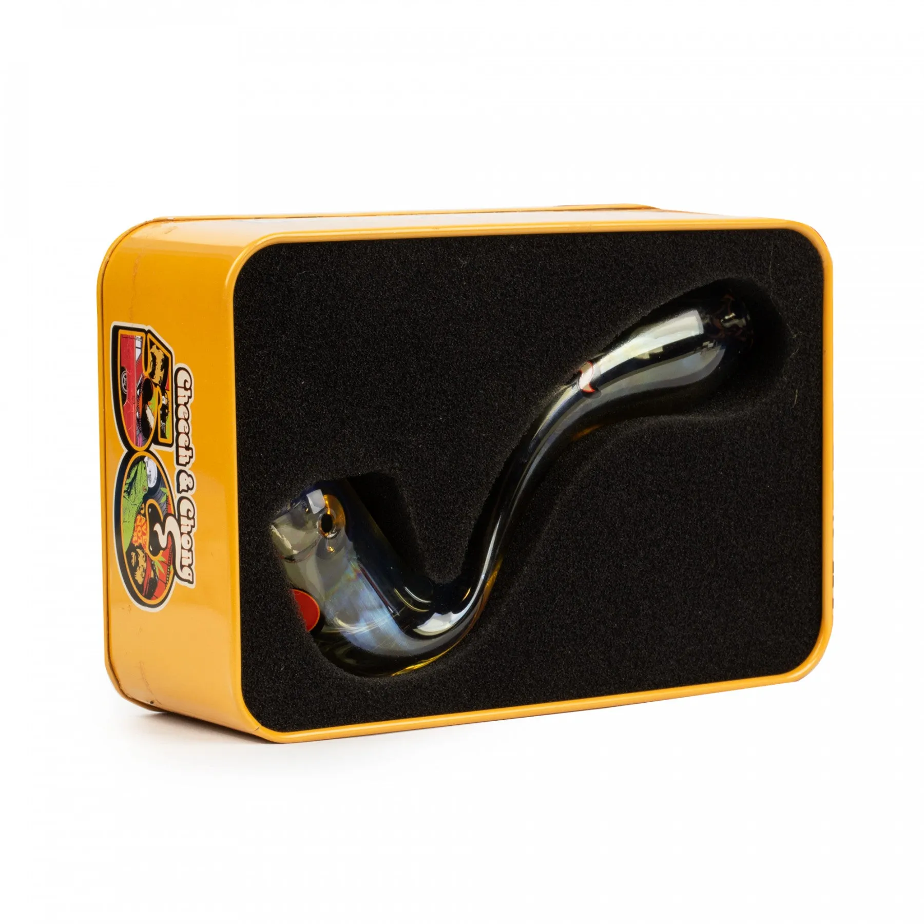 Cheech & Chong Glass 5'' 50th Anniversary Commemorative Sherlock Pipe