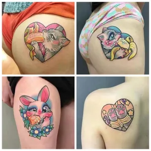 Cheeky Kawaii Temporary Tattoos