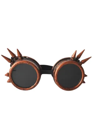 Copper Steampunk Goggles With Spikes