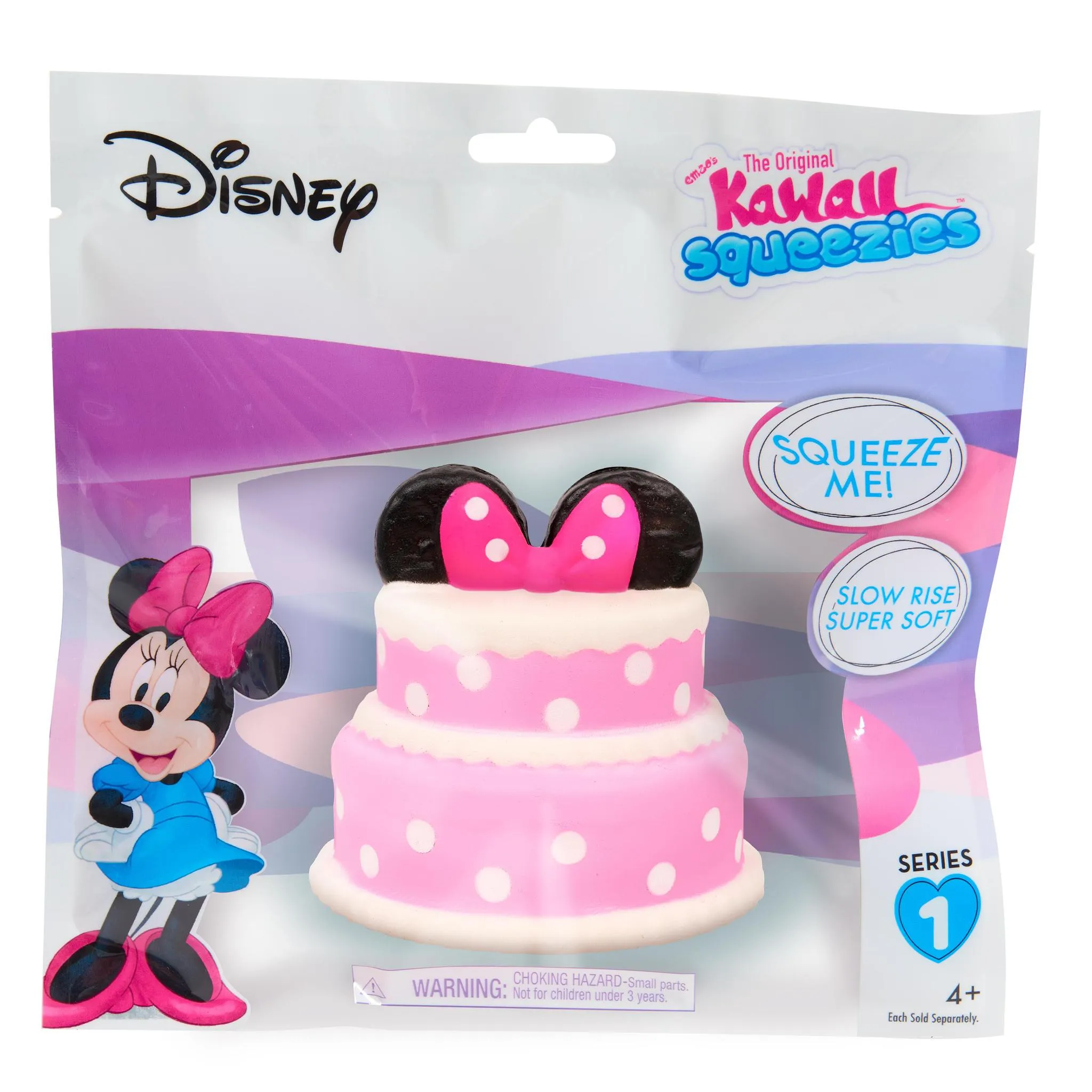 Disney Pretend Play Food - Minnie Mouse Kawaii Squeezies: Toast, Ice Cream Bar, Donut, Cream Puff, Cake, Rice Krispy, Teacup