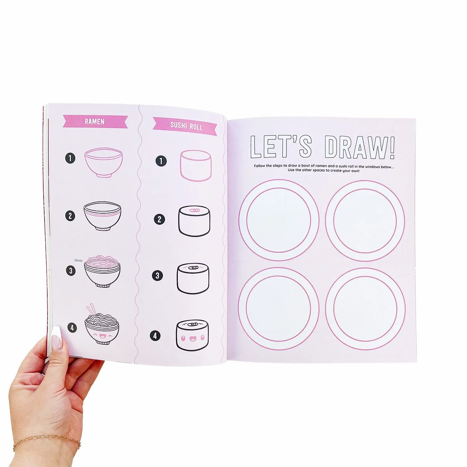 Draw-Along Food Sticker Book