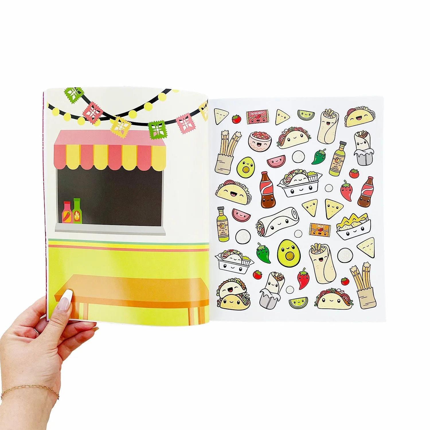 Draw-Along Food Sticker Book