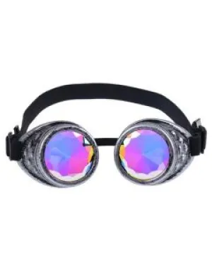 Goggles Antique Silver Kaleidoscope