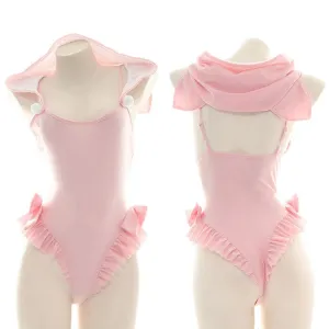 Hooded Neko Ruffle Onesie