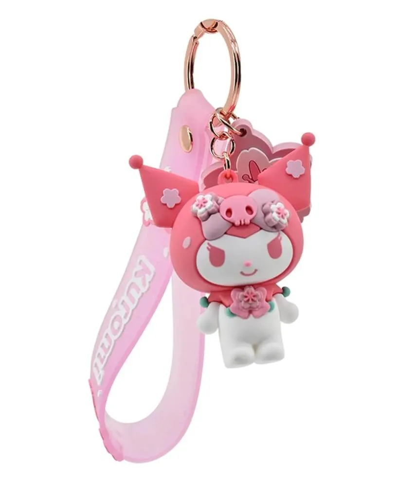 Keychain With Hand Strap Hello Kitty Kuromi