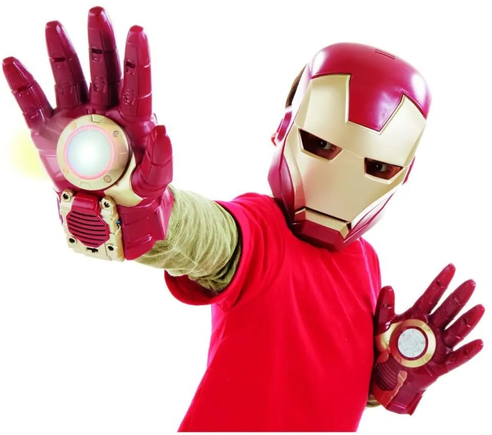 Marvel Avengers Iron Man Age of Ultron Arc FX Armor Set Glove and Mask Sounds Lights up Motion Activated Rare Costume Play and Pretend