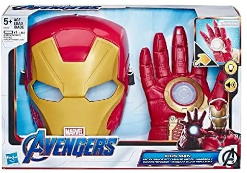 Marvel Avengers Iron Man Age of Ultron Arc FX Armor Set Glove and Mask Sounds Lights up Motion Activated Rare Costume Play and Pretend