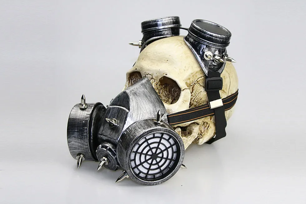 Master Steampunk Goggles Glasses Gas Mask Cosplay Props Halloween Mask