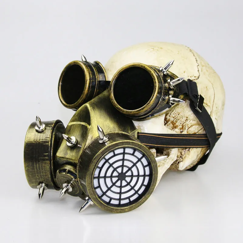 Master Steampunk Goggles Glasses Gas Mask Cosplay Props Halloween Mask