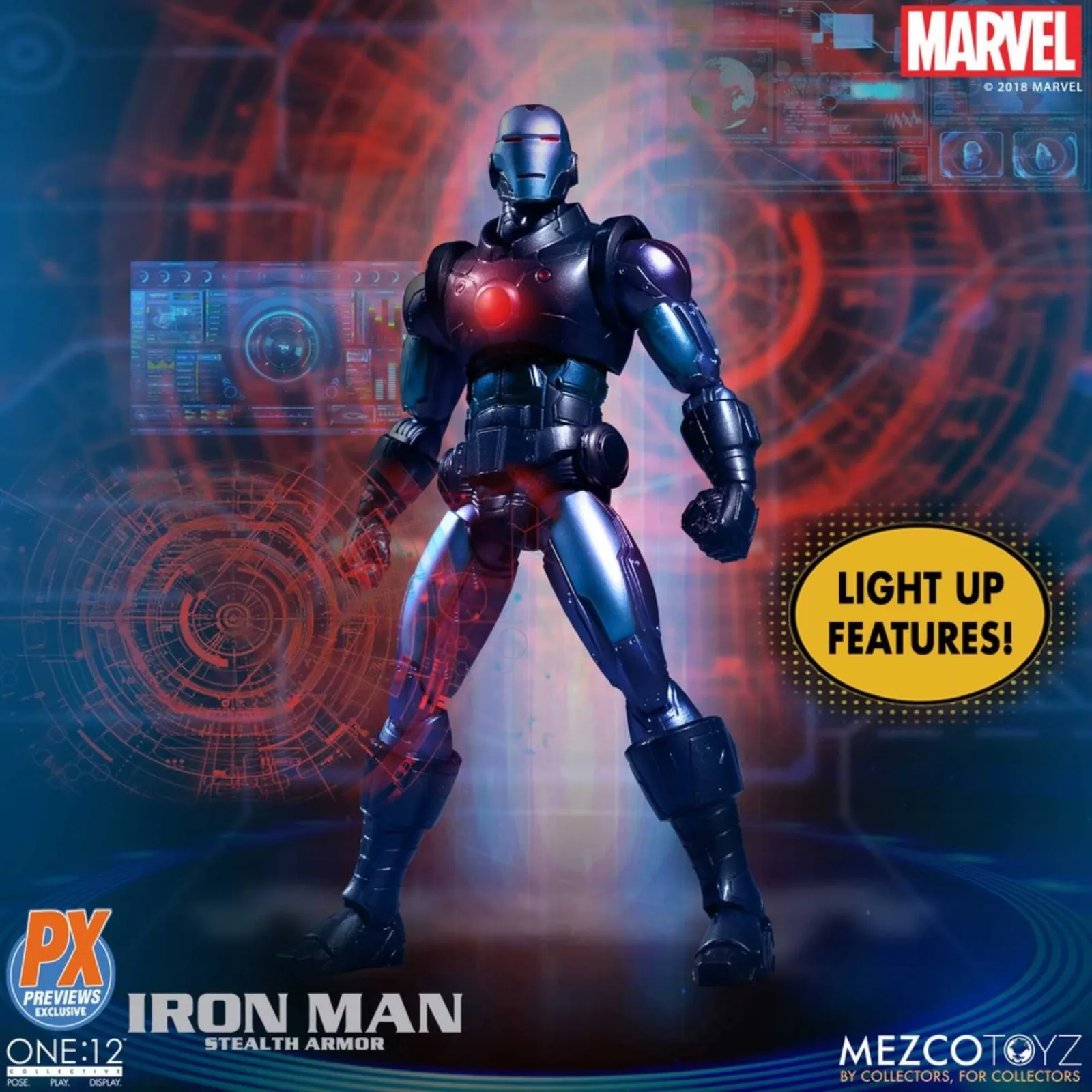 Mezco Toyz ONE:12 Collective: The Invincible Iron Man: Stealth Armor PX Exclusive Action Figure