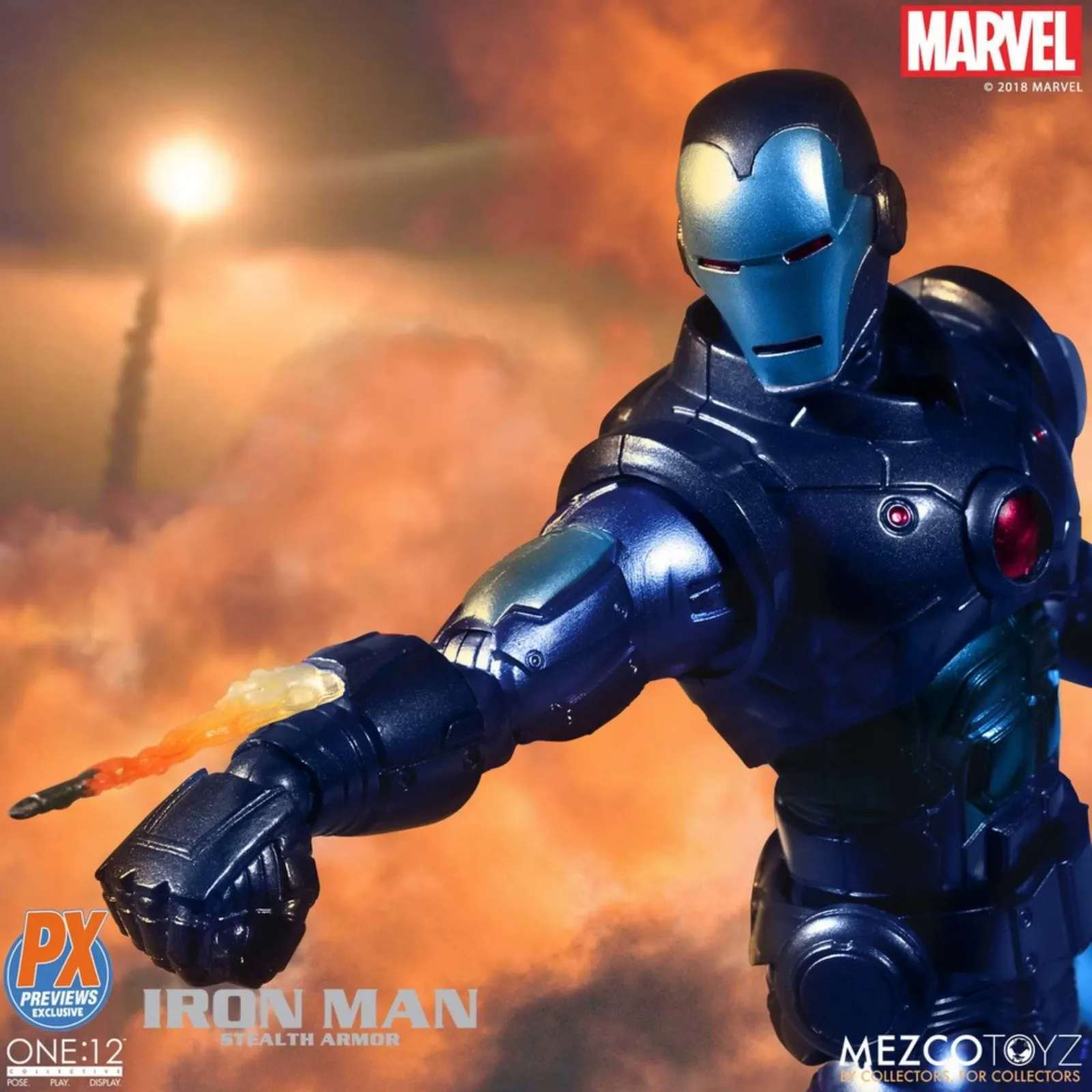 Mezco Toyz ONE:12 Collective: The Invincible Iron Man: Stealth Armor PX Exclusive Action Figure