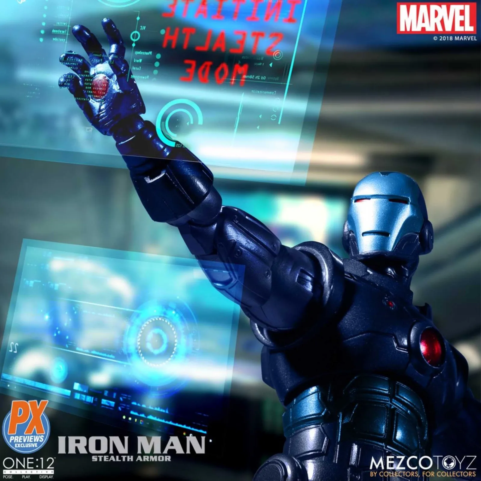 Mezco Toyz ONE:12 Collective: The Invincible Iron Man: Stealth Armor PX Exclusive Action Figure