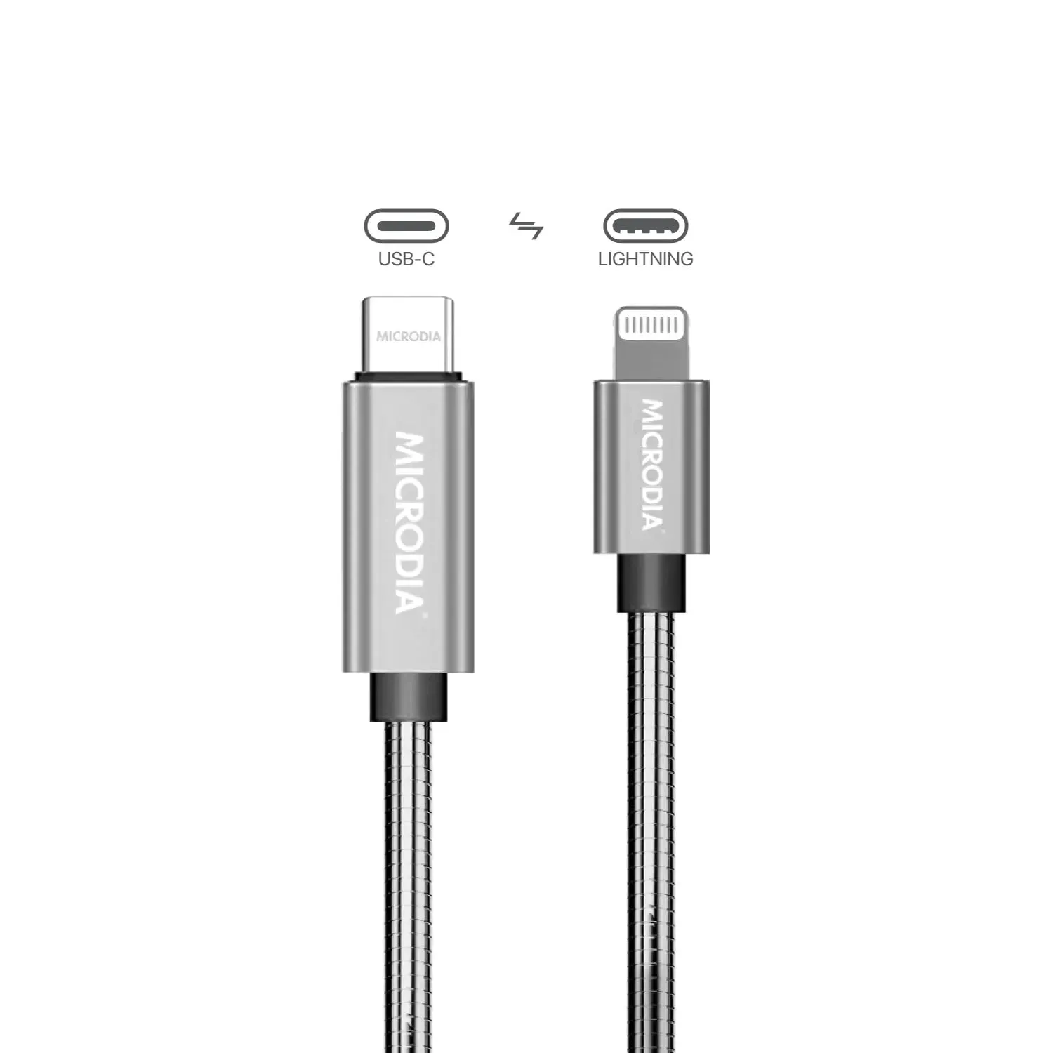 MICRODIA ExeCable™ Steel PD60W USB-C to Lightning Charge & Sync Cable