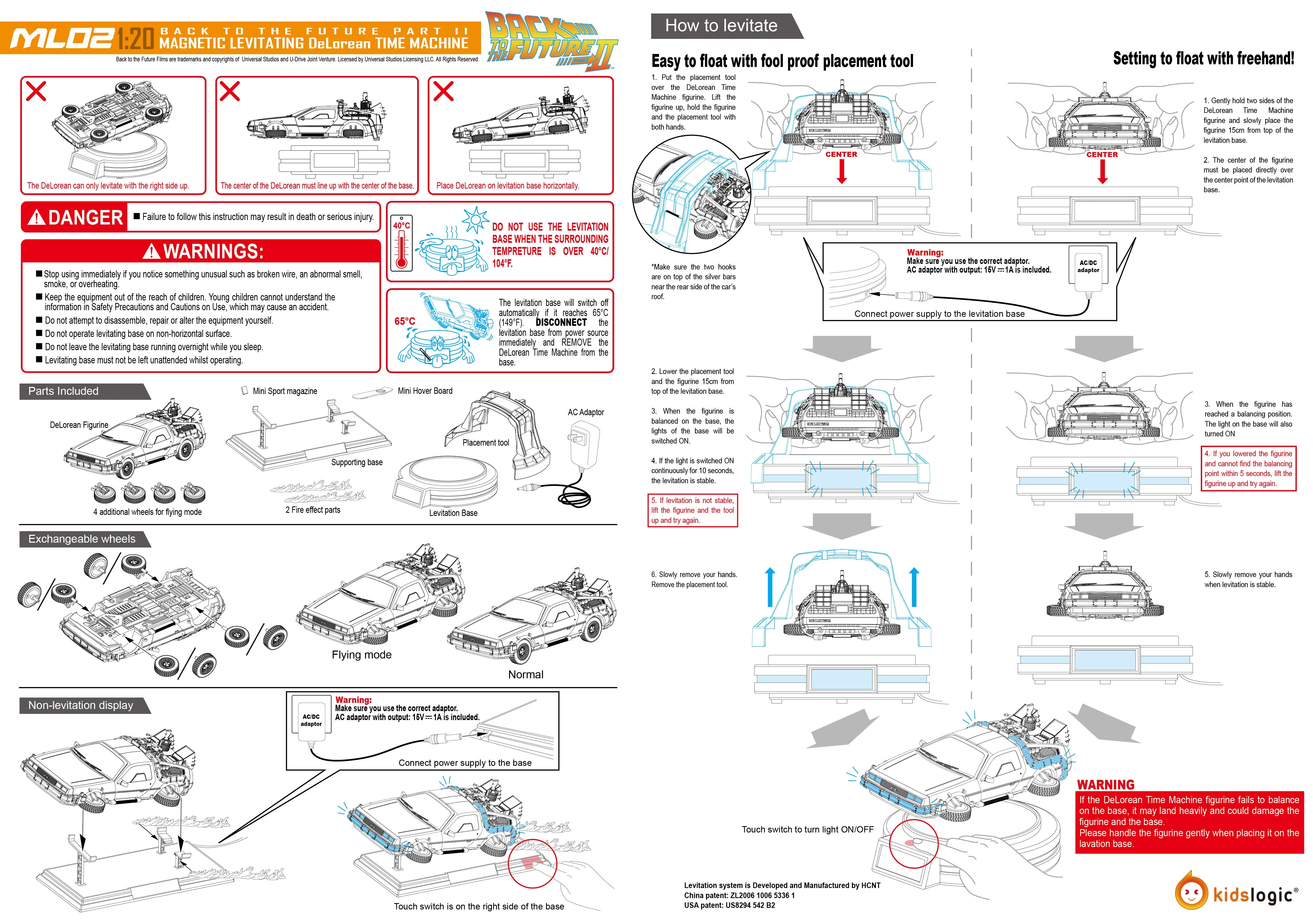 ML02, 1/20 DeLorean Time Machine, Magnetic Levitating Version, Back To The Future Part II