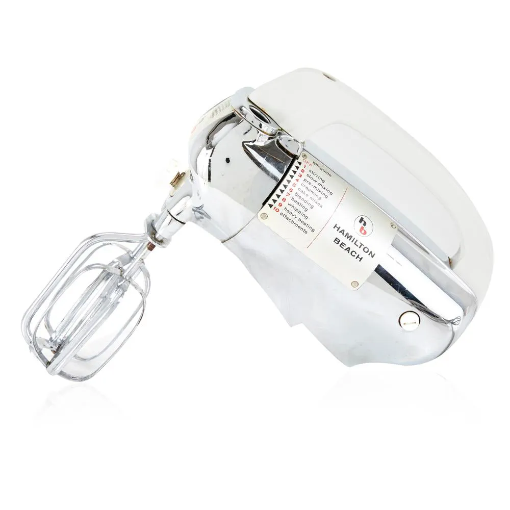 Modern Chrome and White Hand Mixer