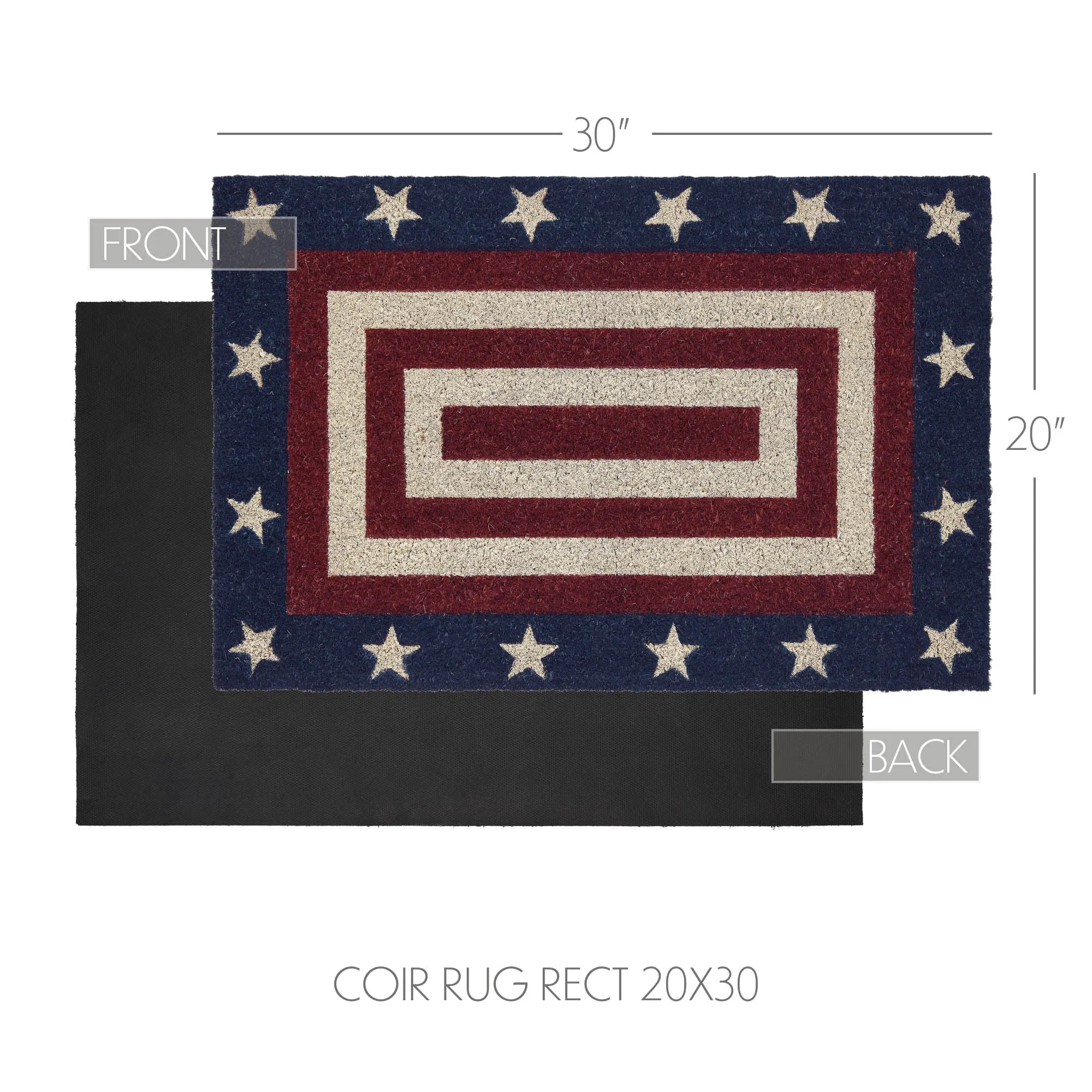 My Country Coir Rug Rect 20x30