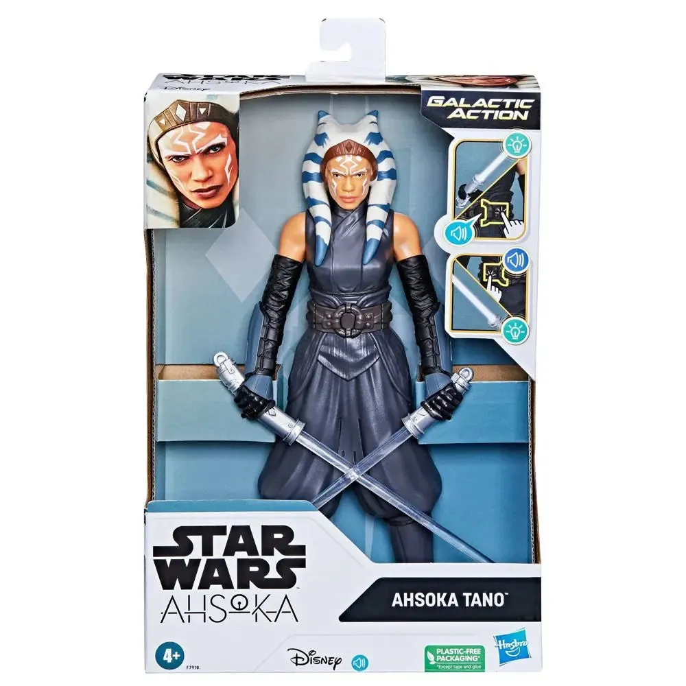 New - Star Wars Ahsoka Tano Galactic Action Figure Lightsabers Lights Sounds