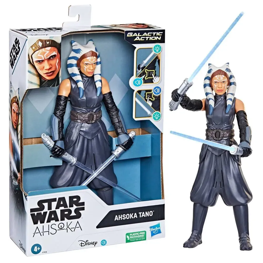 New - Star Wars Ahsoka Tano Galactic Action Figure Lightsabers Lights Sounds