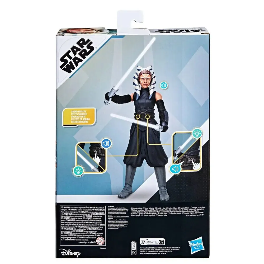 New - Star Wars Ahsoka Tano Galactic Action Figure Lightsabers Lights Sounds